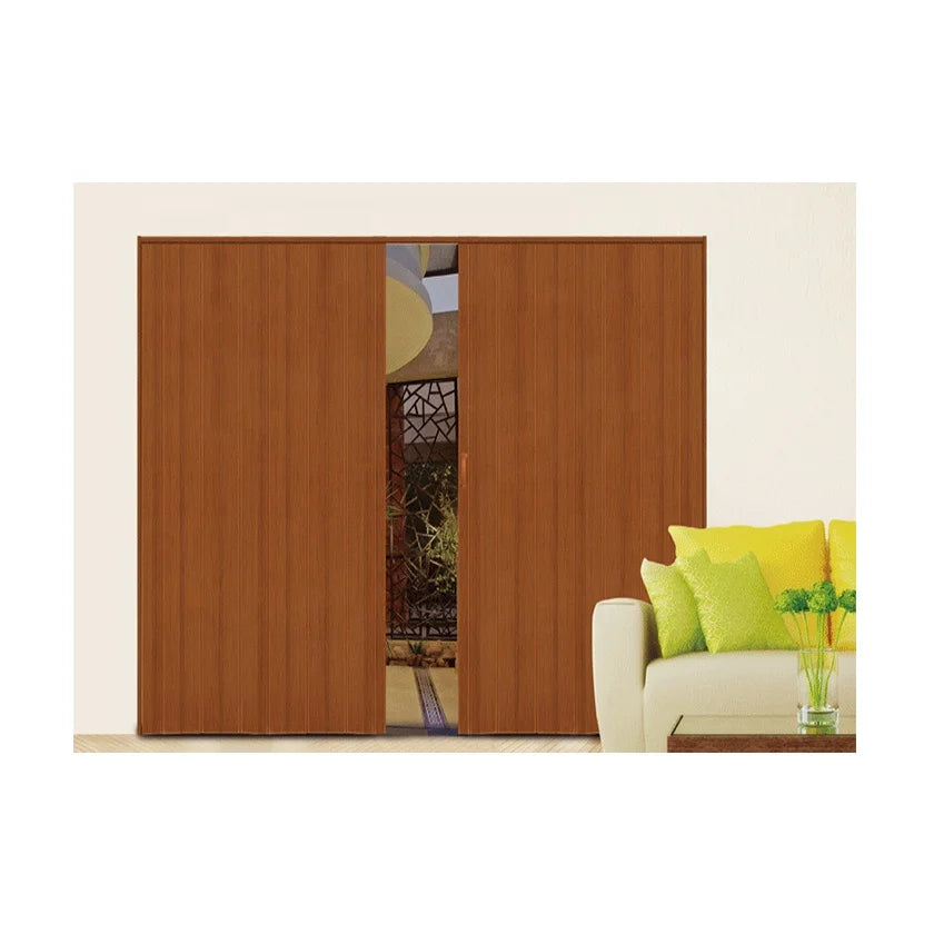 YAGIEOL PVC Plastic Accordion Interior Glass Door 6mm White